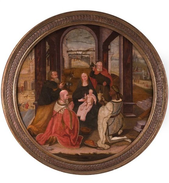 Anbetung Der Konige Oil Painting by Jan Gossaert