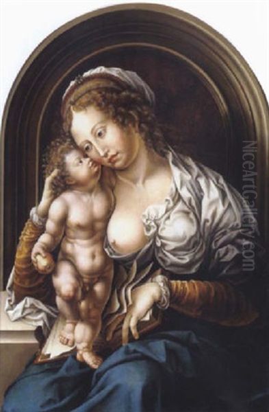 Madonna Mit Kind Oil Painting by Jan Gossaert