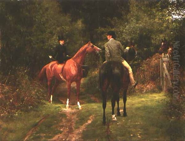 An Afternoon's Ride Oil Painting by Jean Richard Goubie