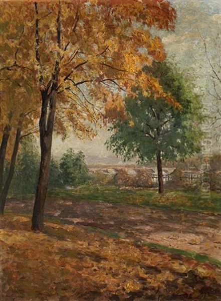 Autumn Landscape Oil Painting by Ivan Mikhailovich Grabovsky