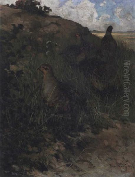 Landskap Med Orrhonor Oil Painting by Paul Edmund Graf