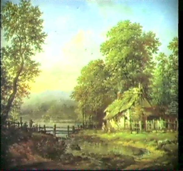 La Chaumiere Oil Painting by Victor de Grailly