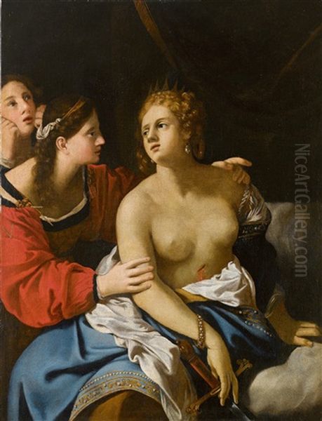 Der Selbstmord Der Dido Oil Painting by Antiveduto Grammatica