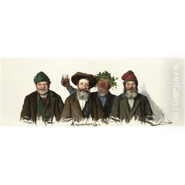 Aguadores (the Water Carriers) Oil Painting by Luis Graner y Arrufi