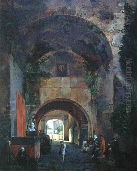 La Confession Publique Du Jeune Garcon Oil Painting by Francois Marius Granet