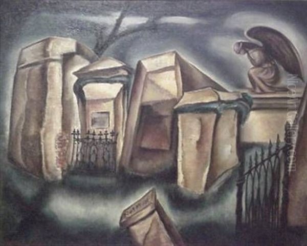 Ici Repose Oil Painting by Natalie Eynon Grauer