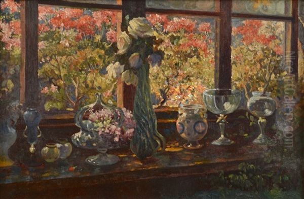 Interior Scene Oil Painting by Abbott Fuller Graves