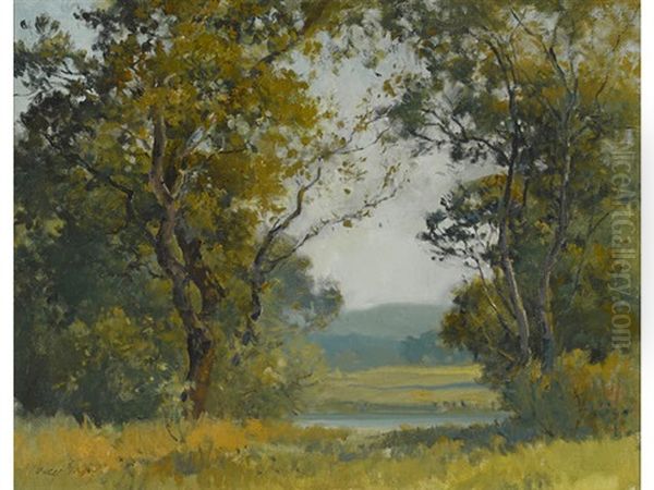 Marin County View Oil Painting by Percy Gray
