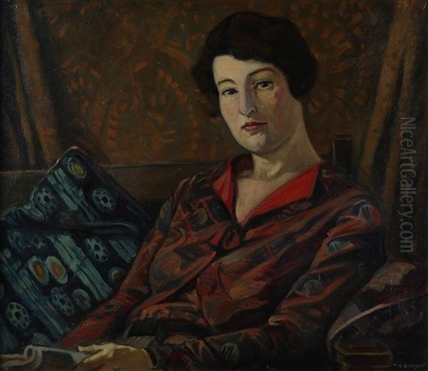 Portrait Of A Woman Oil Painting by Thomas Garland Greene