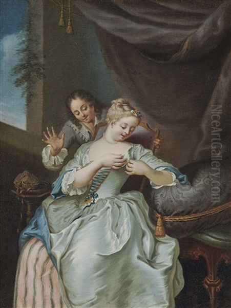 Gallant Scene Oil Painting by Gabriel Gresly