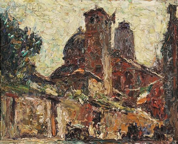 Market Place Venice #1 Oil Painting by Walter Griffin