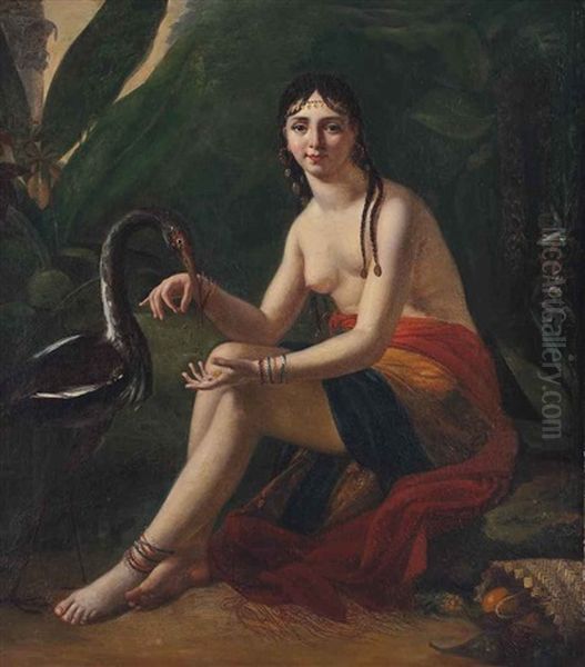 Atala Oil Painting by Baron Jean-Baptiste Gros