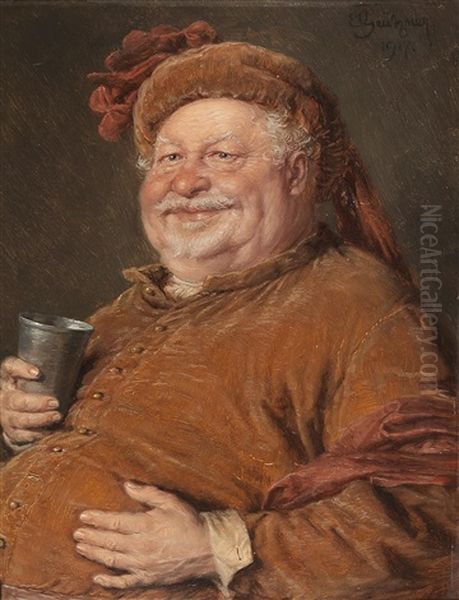Falstaff Oil Painting by Eduard von Gruetzner