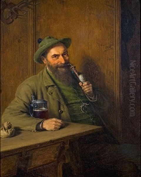 Der Herr Forster Oil Painting by Eduard von Gruetzner