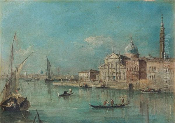 San Giorgio Maggiore, Venice, Seen From The West Oil Painting by Giacomo Guardi