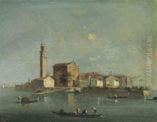 A View Of The Island Of San Giorgio In Alga, Venice Oil Painting by Giacomo Guardi