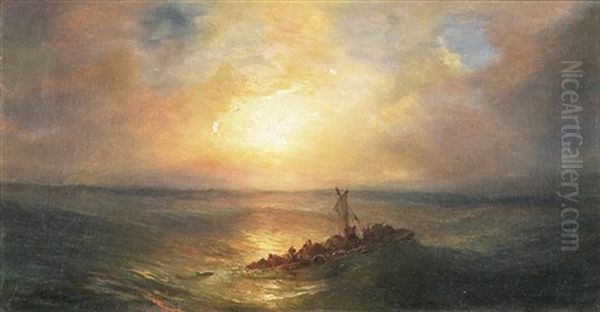 Les Naufrages Oil Painting by Baron Jean Antoine Theodore Gudin