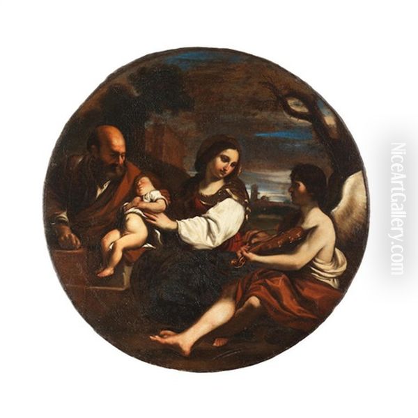 The Rest On The Flight Into Egypt Oil Painting by  Guercino