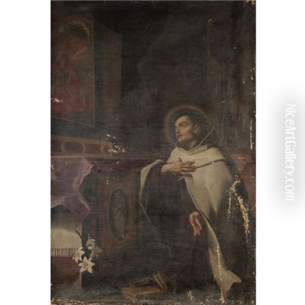 The Vision Of Saint Anthony Of Padua Oil Painting by  Guercino