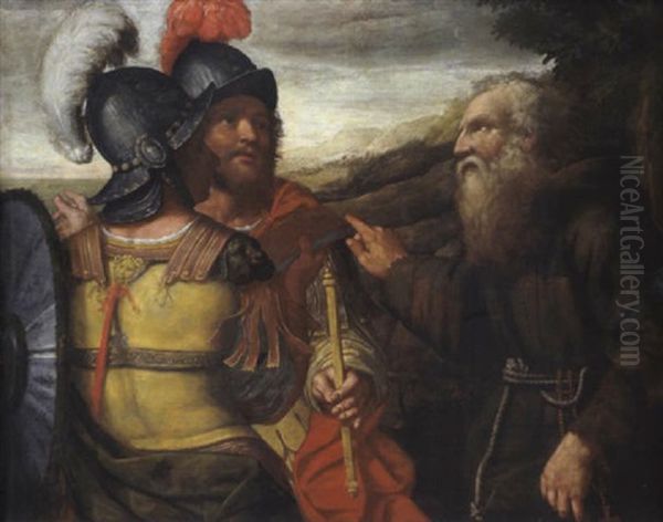 Scena Dal Poema Epico: Rinaldo Di Torquato Tasso Oil Painting by Giovanni Francesco Barbieri