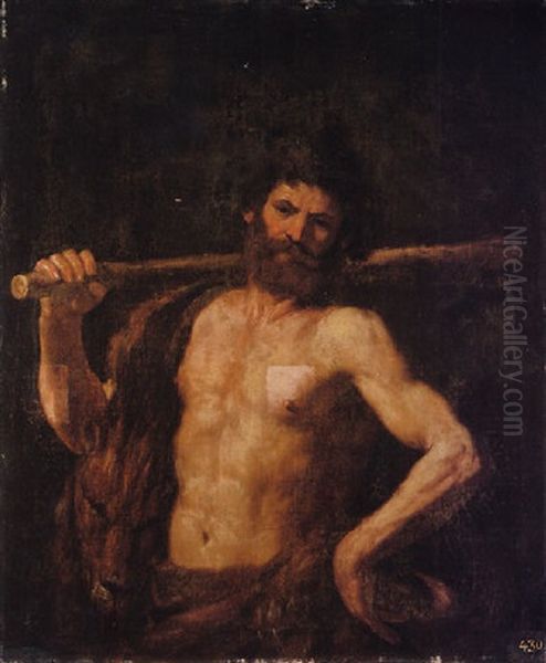 Hercules Oil Painting by  Guercino
