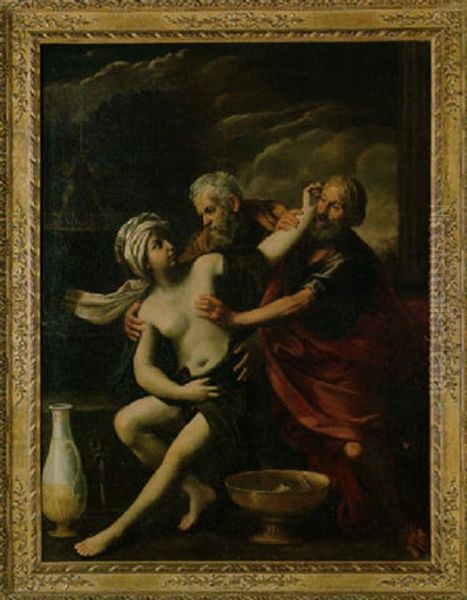 Susanna E I Vecchioni Oil Painting by  Guercino