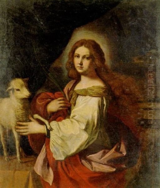 Sant'agnese Oil Painting by  Guercino
