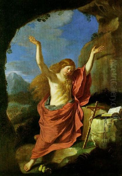 La Maddalena Penitente Oil Painting by Giovanni Francesco Barbieri