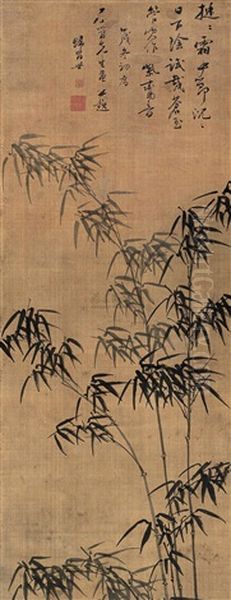 Bamboo Oil Painting by  Gui Changshi