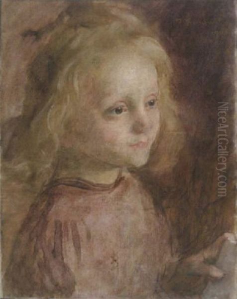 Portrait De Marie Oil Painting by Francois Joseph Guiguet