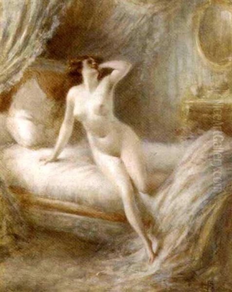 Le Coucher Oil Painting by Albert Guillaume