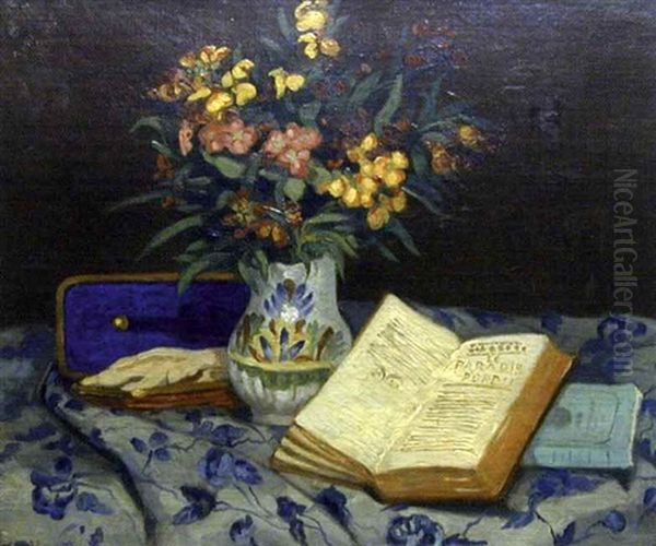 Nature Morte A La Boite Aux Gants Oil Painting by Armand Guillaumin (Fils)