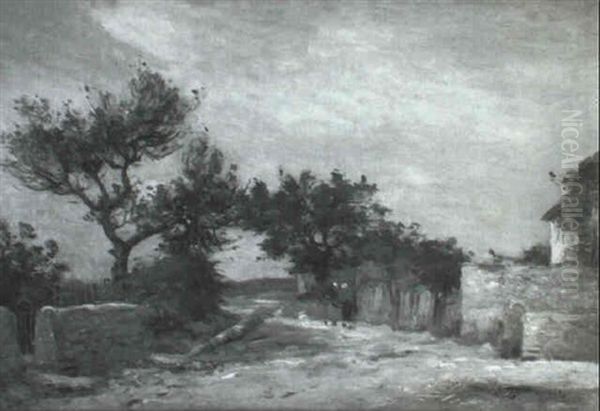 Paysannes Dans Un Sentier Oil Painting by Jean Baptiste Antoine Guillemet