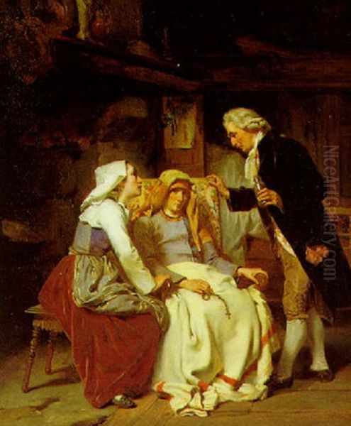 Trostende Worte Oil Painting by Alexandre Marie Guillemin