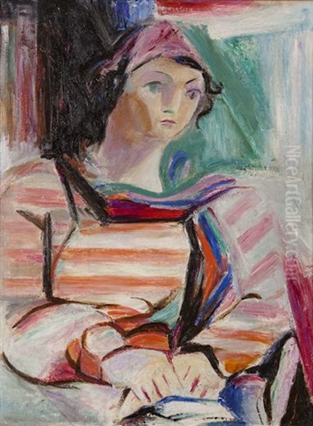 Portrait Of A Woman Oil Painting by May Guinness