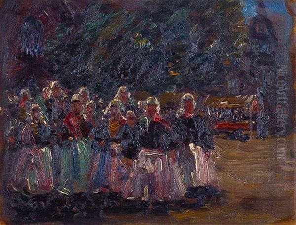 Breton Woman Oil Painting by May Guinness