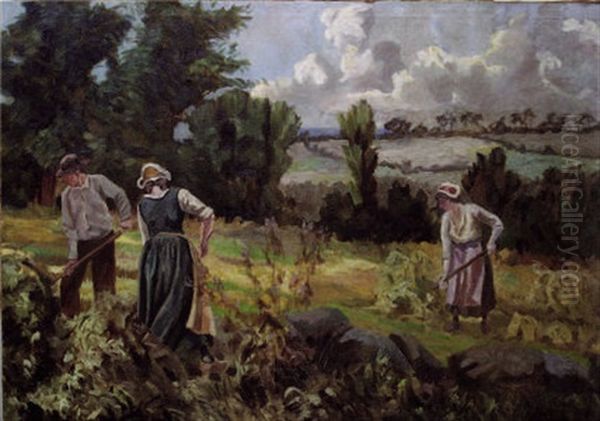 Fenaison Oil Painting by Hippolyte Maurice Guy