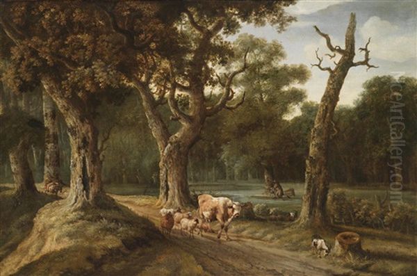 Waldlandschaft Oil Painting by Joris van der Haagen or Hagen