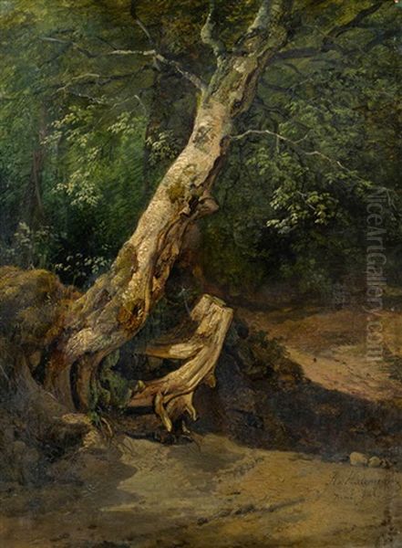 Waldesinnere Oil Painting by Remigius Adrianus van Haanen