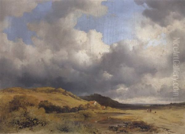 Landschaft Mit Figurlicher Staffage Oil Painting by Remigius Adriannus van Haanen