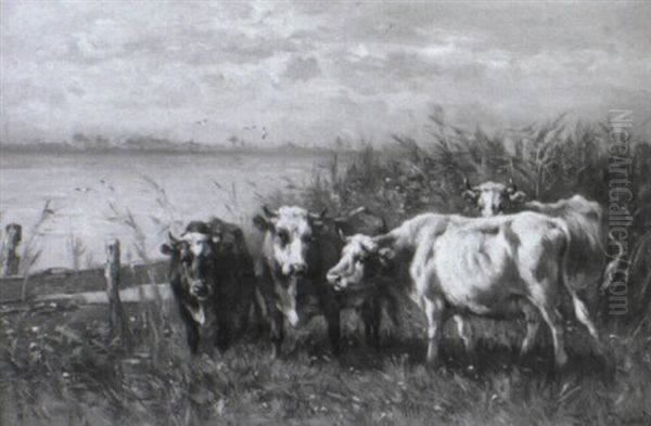 Hollandische Kustenlandschaft Im Hochsommer Oil Painting by Johannes Hubertus Leonardus de Haas