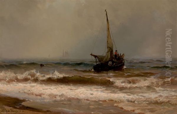 Out To Sea Oil Painting by Mauritz Frederick Hendrick de Haas