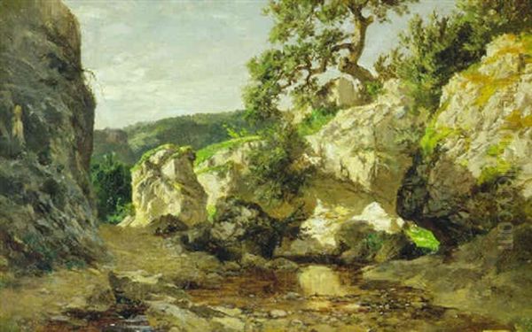 Paisaje Rocoso Oil Painting by Carlos de Haes