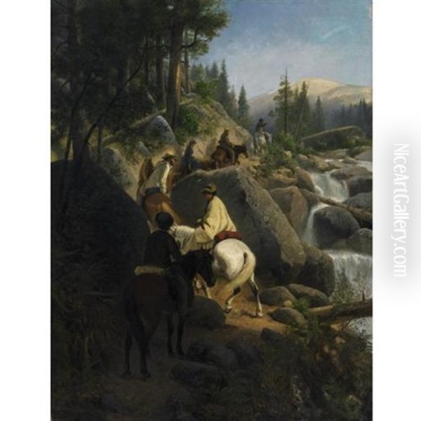 The Trip To Glacier Point (the Excursion Party) Oil Painting by William Hahn