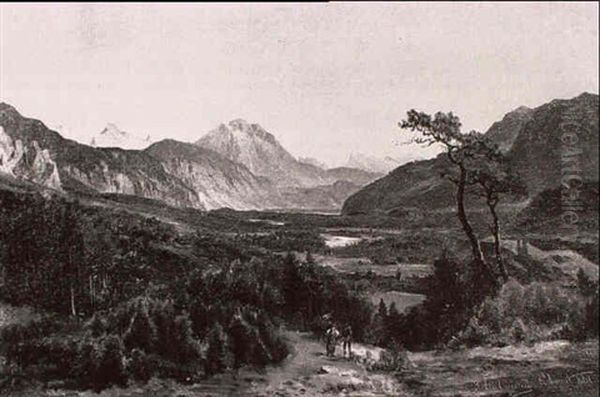 Motiv Aus Dem Otztal Oil Painting by Ludwig Halauska