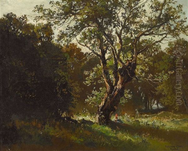 Waldlichtung Oil Painting by Fritz Halberg-Krauss