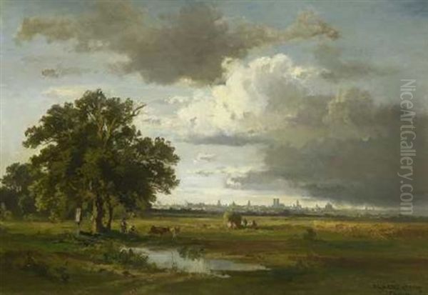 Vor Munchen Oil Painting by Fritz Halberg-Krauss Vor Munchen Oil Painting by Fritz Halberg-Krauss