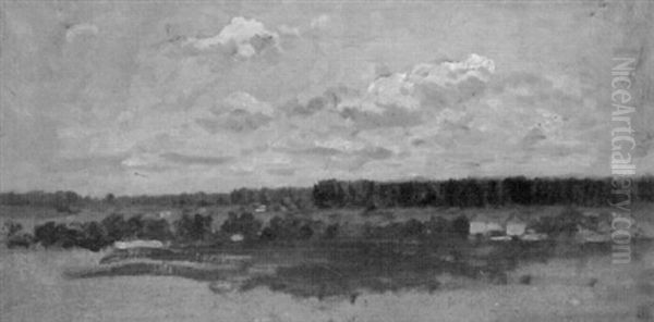 Chiemseelandschaft Oil Painting by Fritz Halberg-Krauss