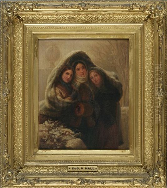 Marketing On A Cold Day Oil Painting by George Henry Hall