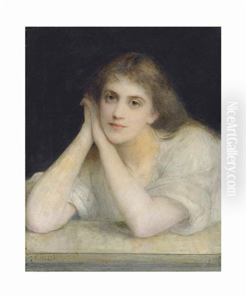 Reverie Oil Painting by Charles Edward Halle